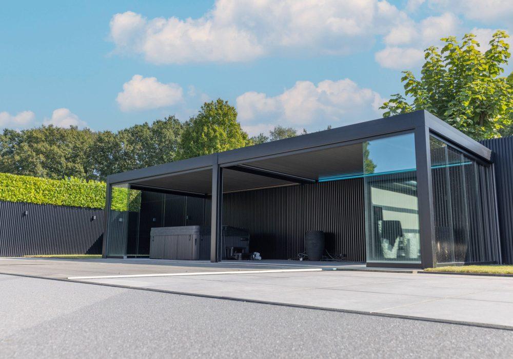 Cube-met-glazen-schuifwanden