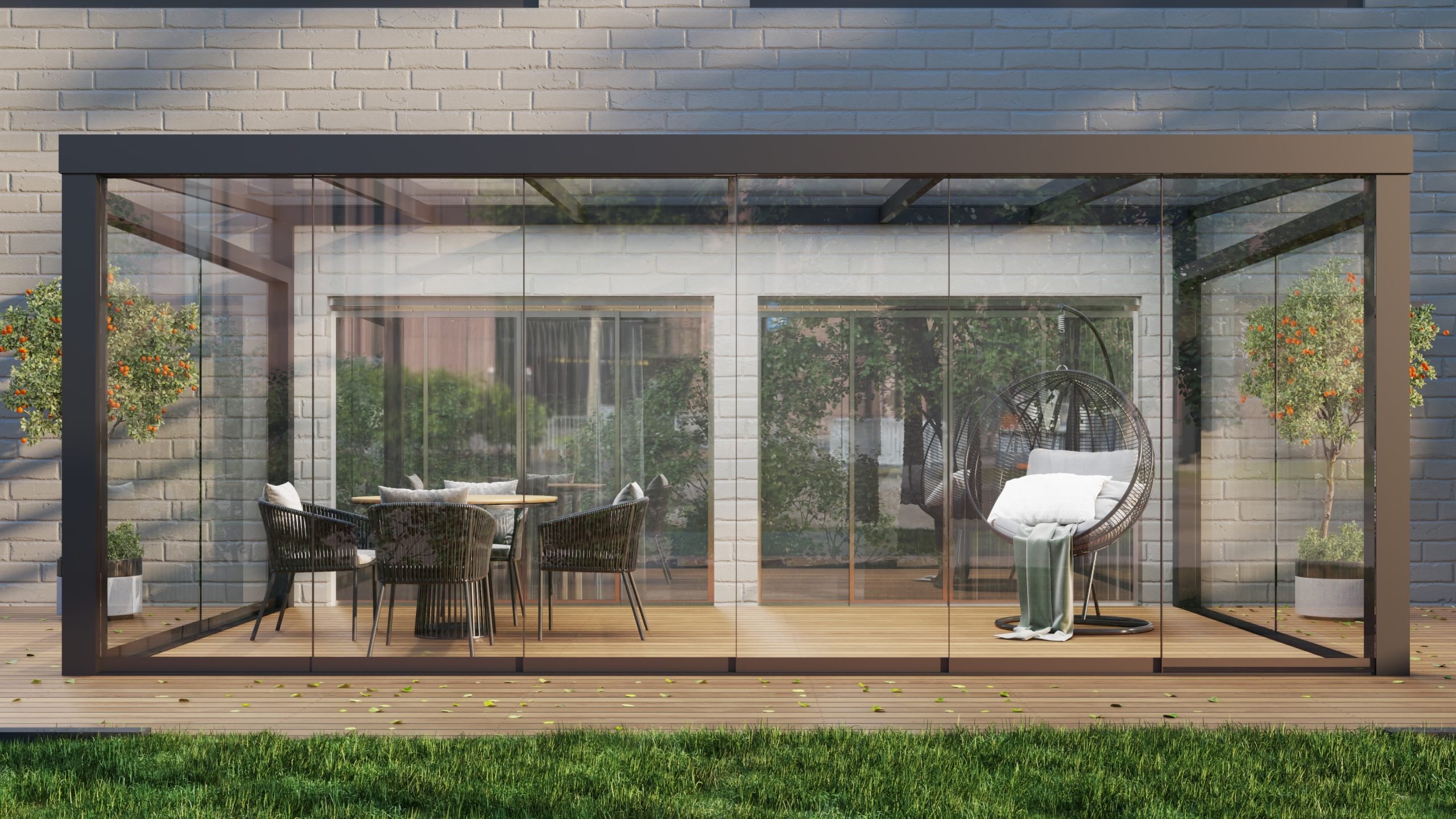 Veranda voor kleine tuin